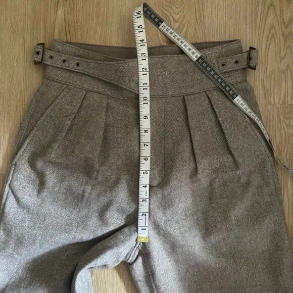 Banana Republic Wool Seafarer Explorer Pants Herringbone Beige - Picture 10 of 15